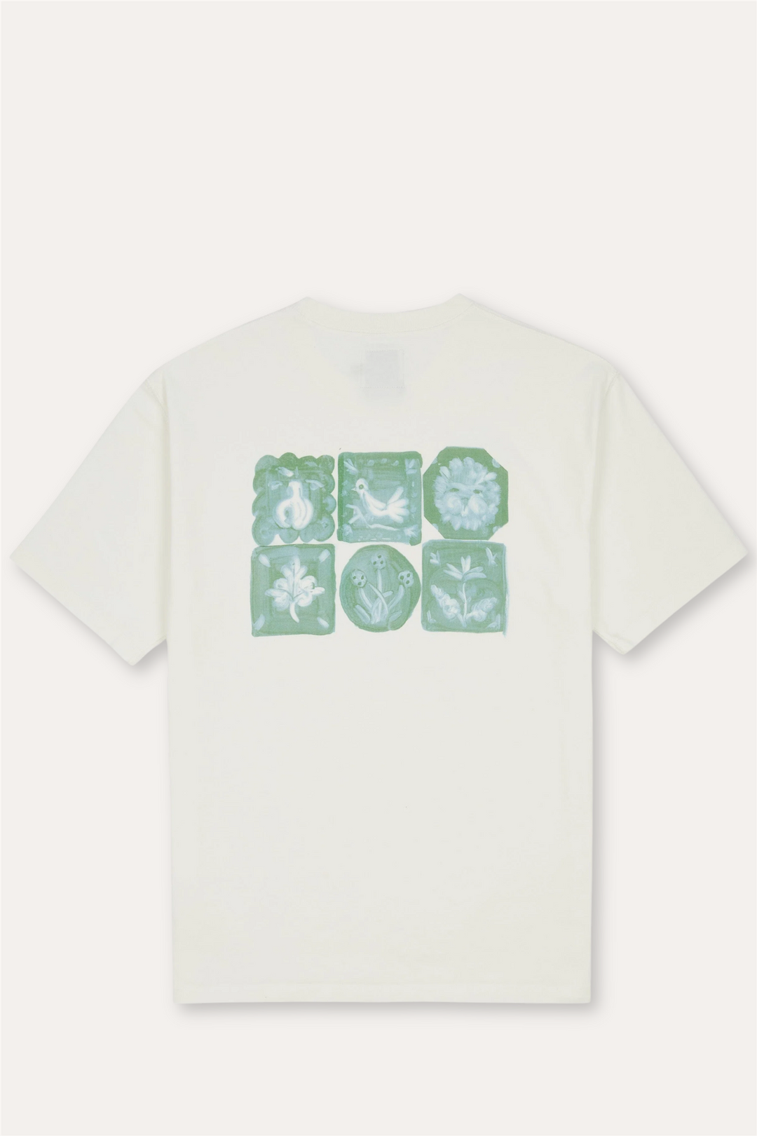 Antique White 'Tile' Print Short-Sleeve Hiking T-Shirt