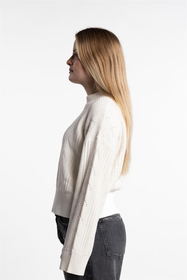 Serena Knit Sweater- White