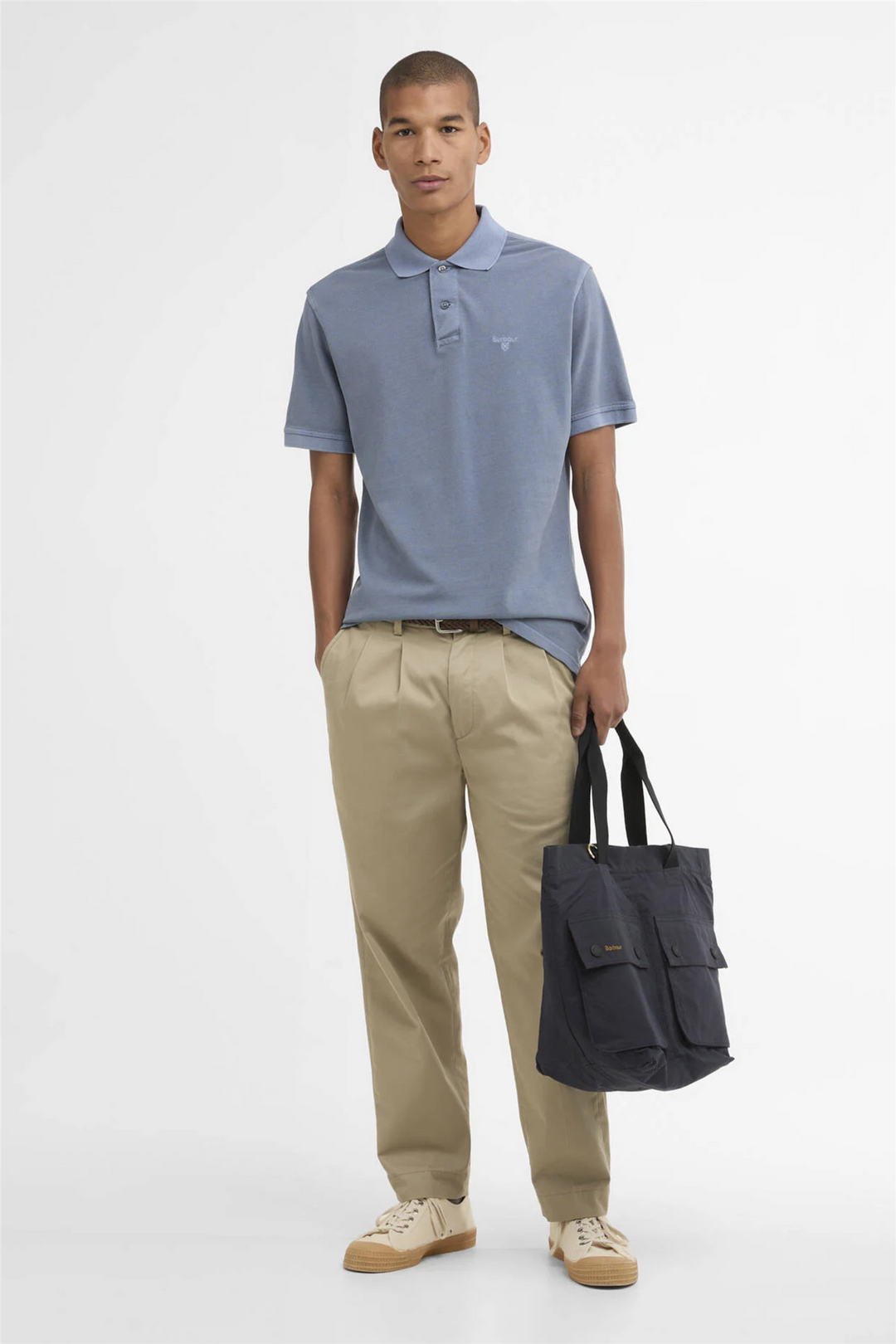 Tartan Polo Washed Blue
