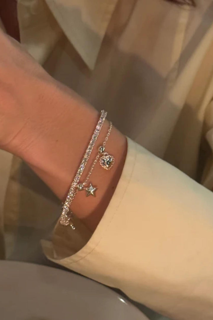 Charm bracelet silver -M/L