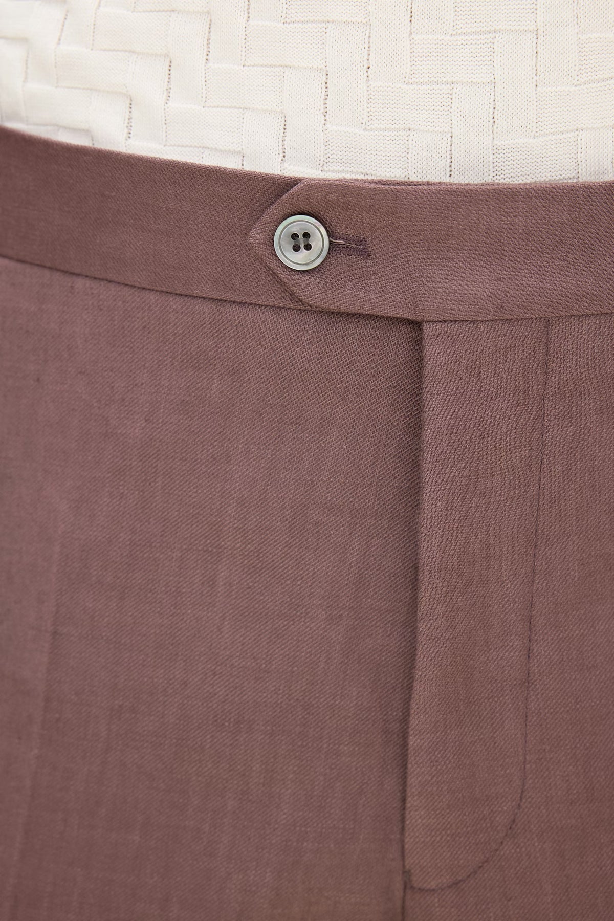 Dandy Side Adjusters Linen Trousers Purple