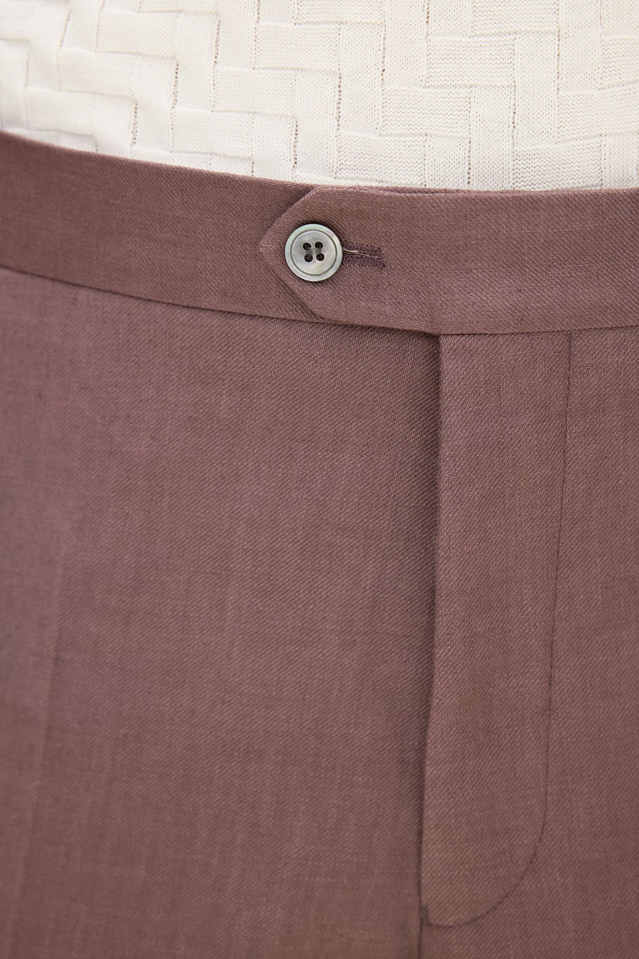 Dandy Side Adjusters Linen Trousers Purple