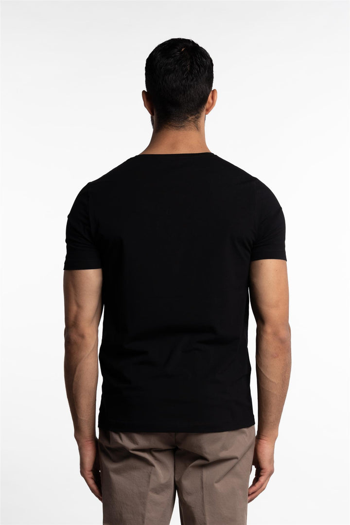 Kyran Cotton Stretch Slim Fit T-Shirt Black