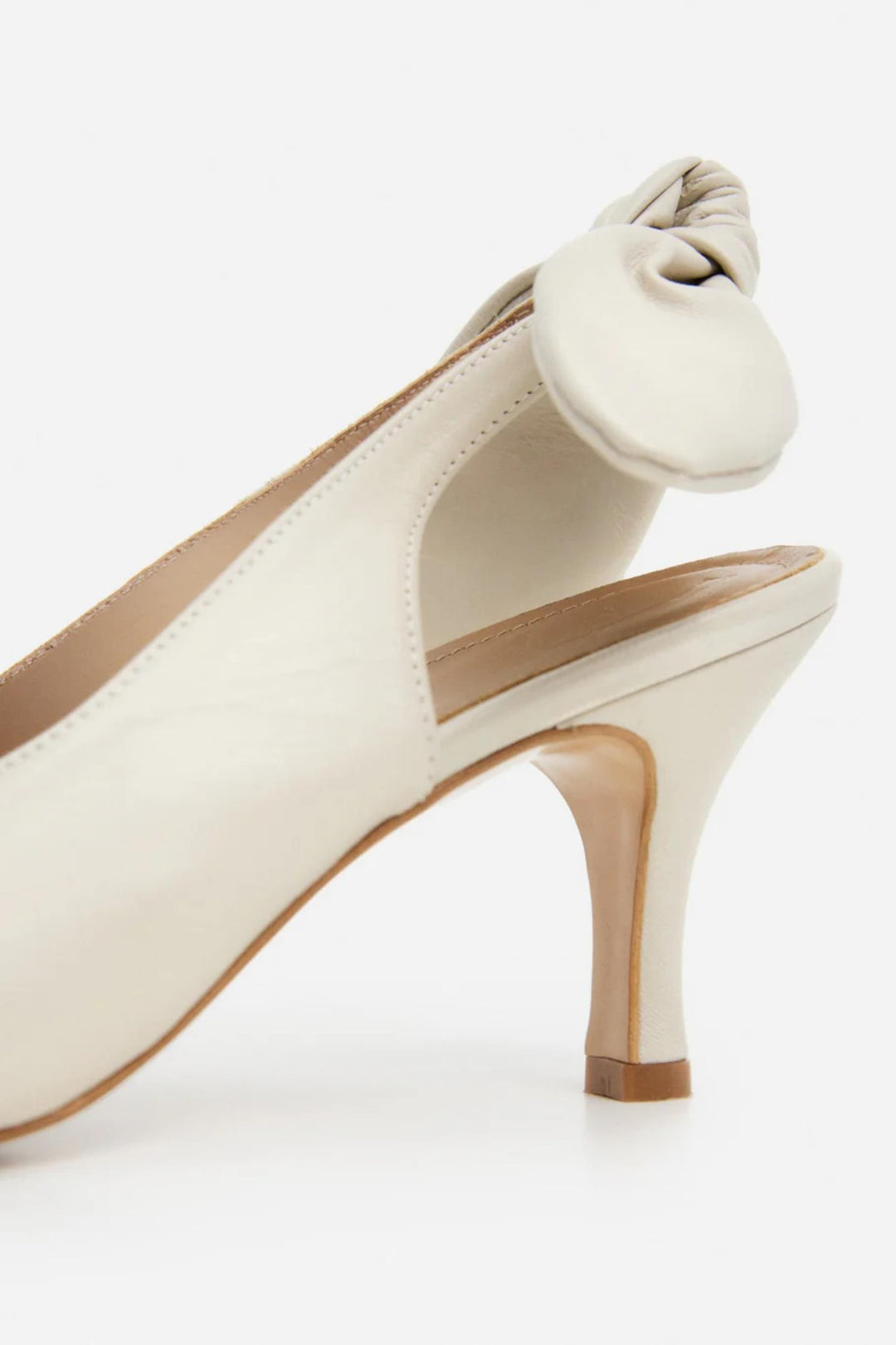 Franchesca Bow Leather- Cream