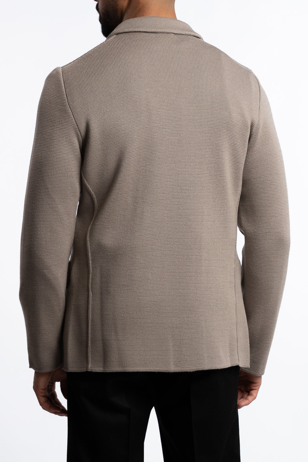 Knitted Wool Peacoat Beige