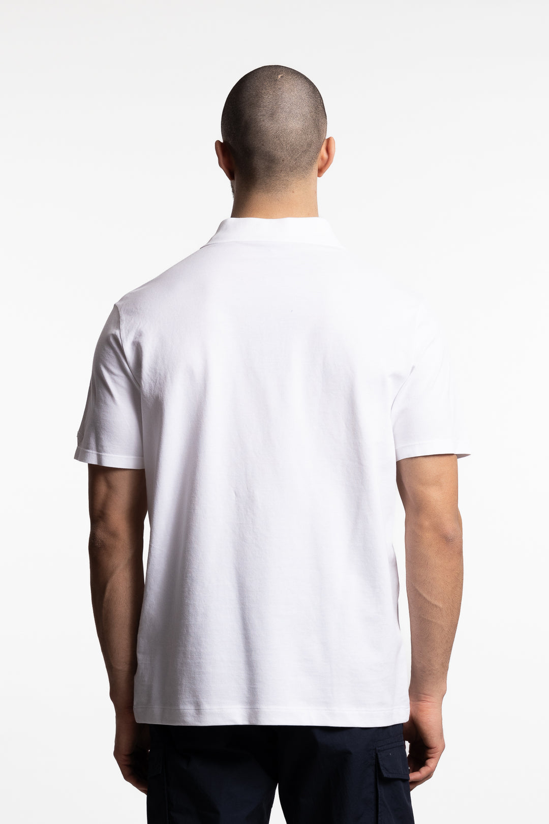 Garment-Dyed Piqué Cotton Polo Shirt White