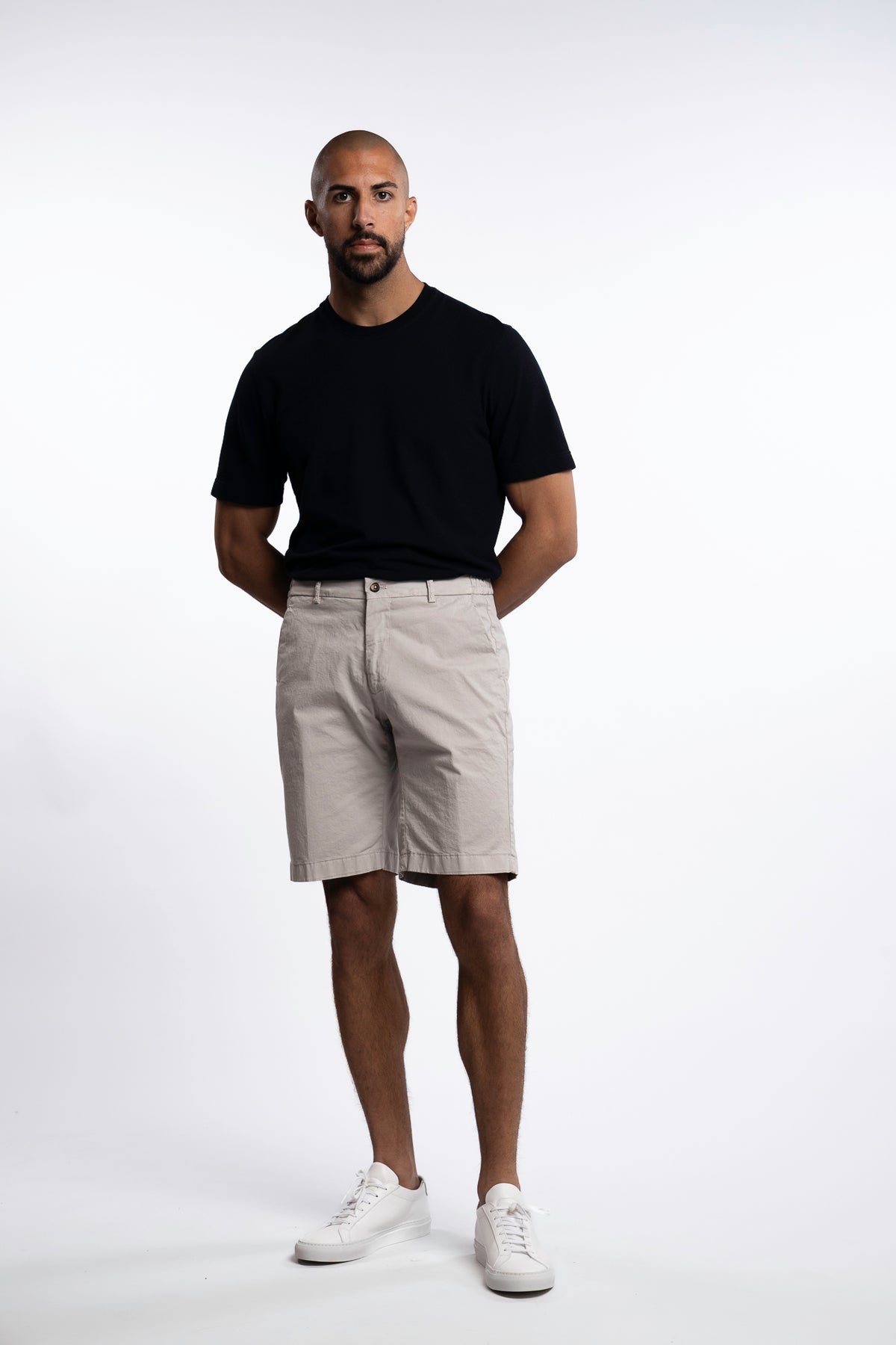 Bermuda Cotton Shorts Pomice