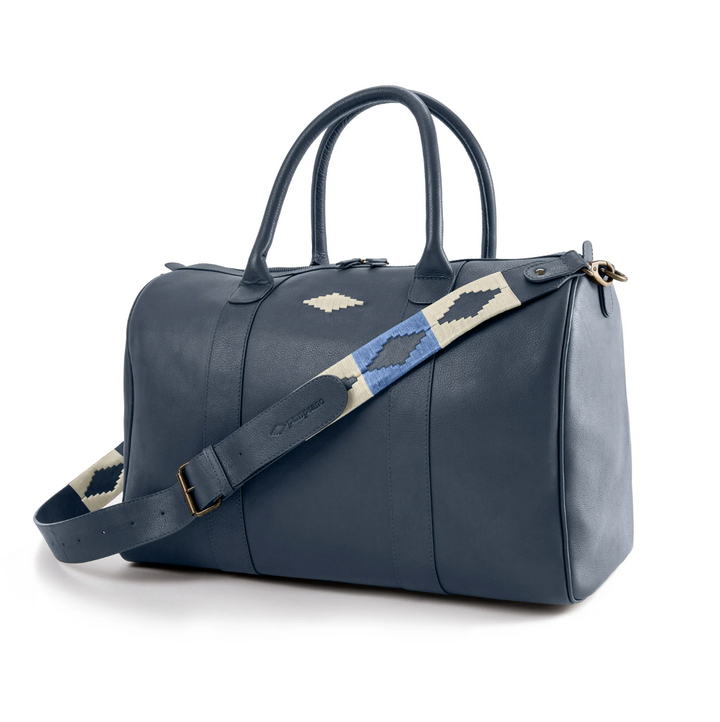 Varon Small Travel Bag Navy Leather