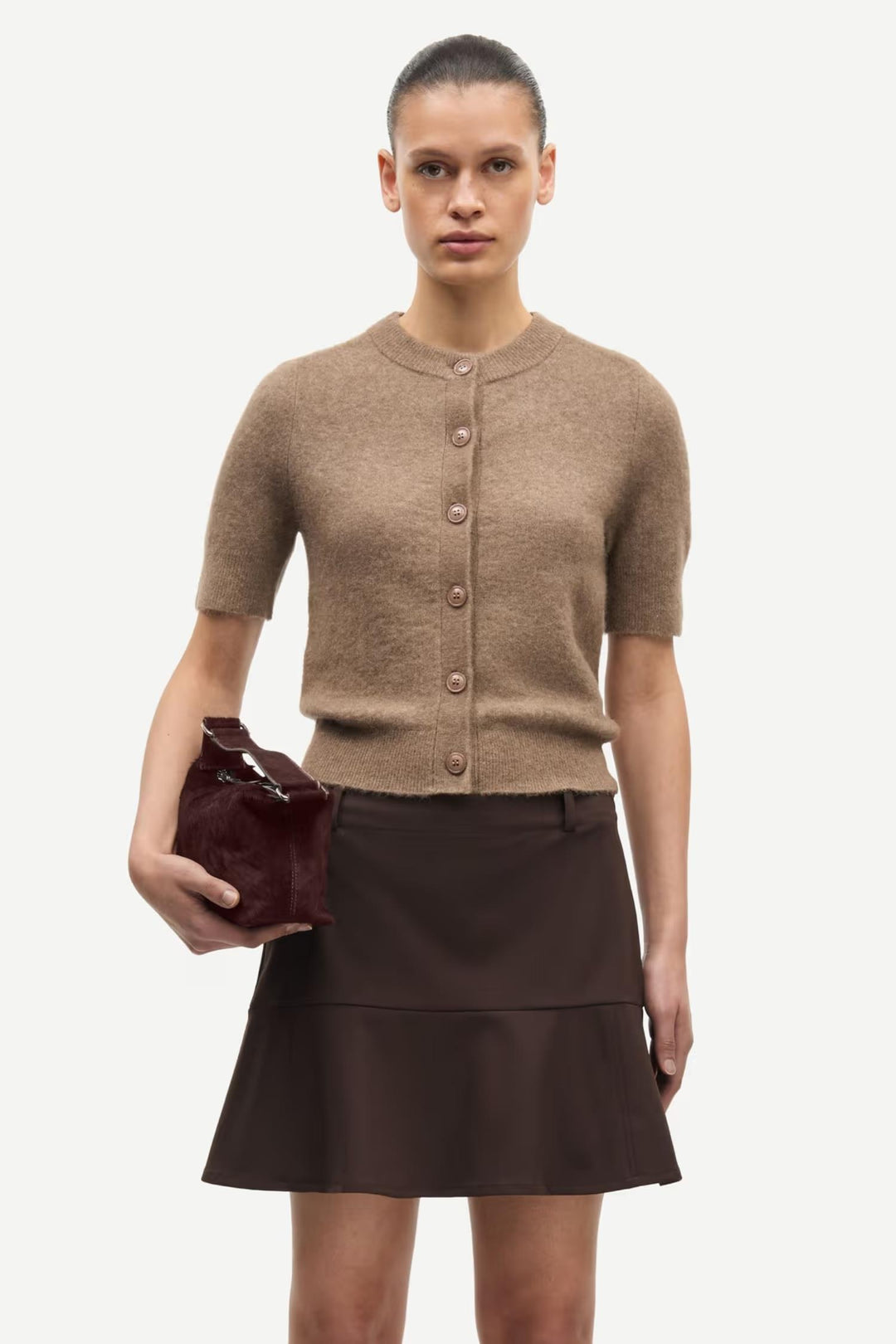 Sanoura SS Cardigan 15556- Fossil