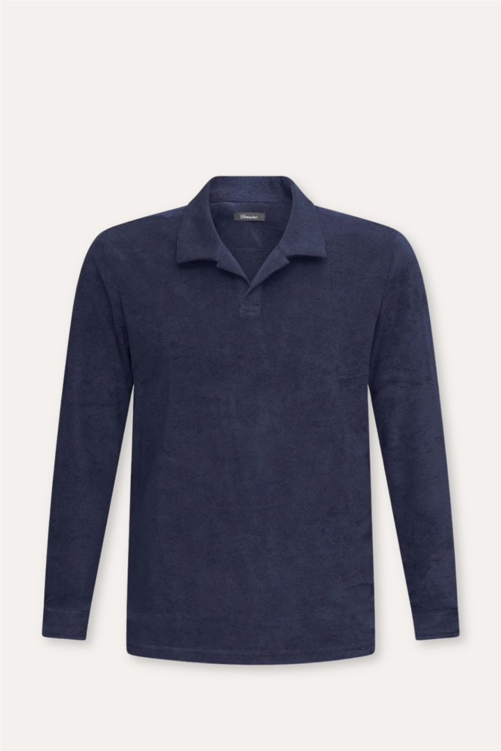 Riviera Terry Polo Long Sleeve Navy