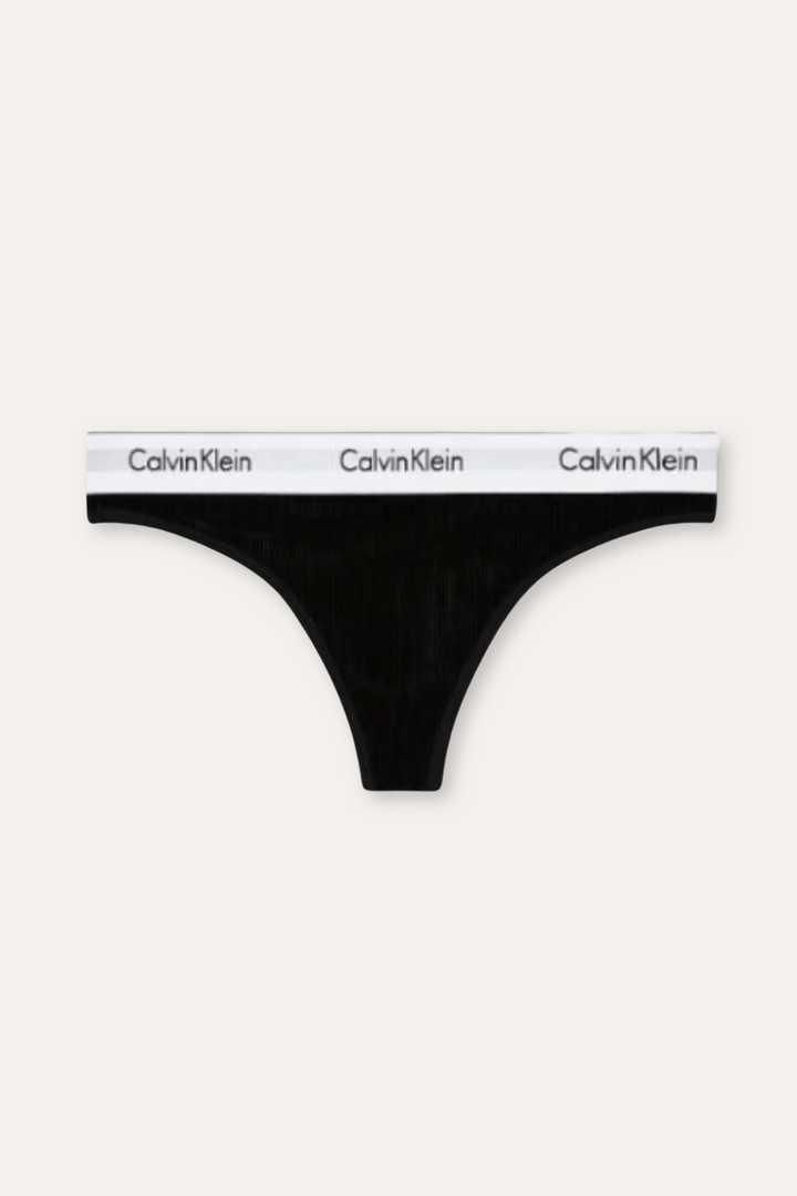 Thong Icon Cotton Modal -  Black