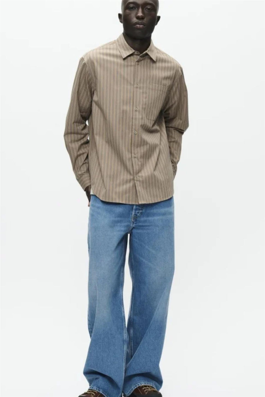 WW Nico Shirt Greige Stripe