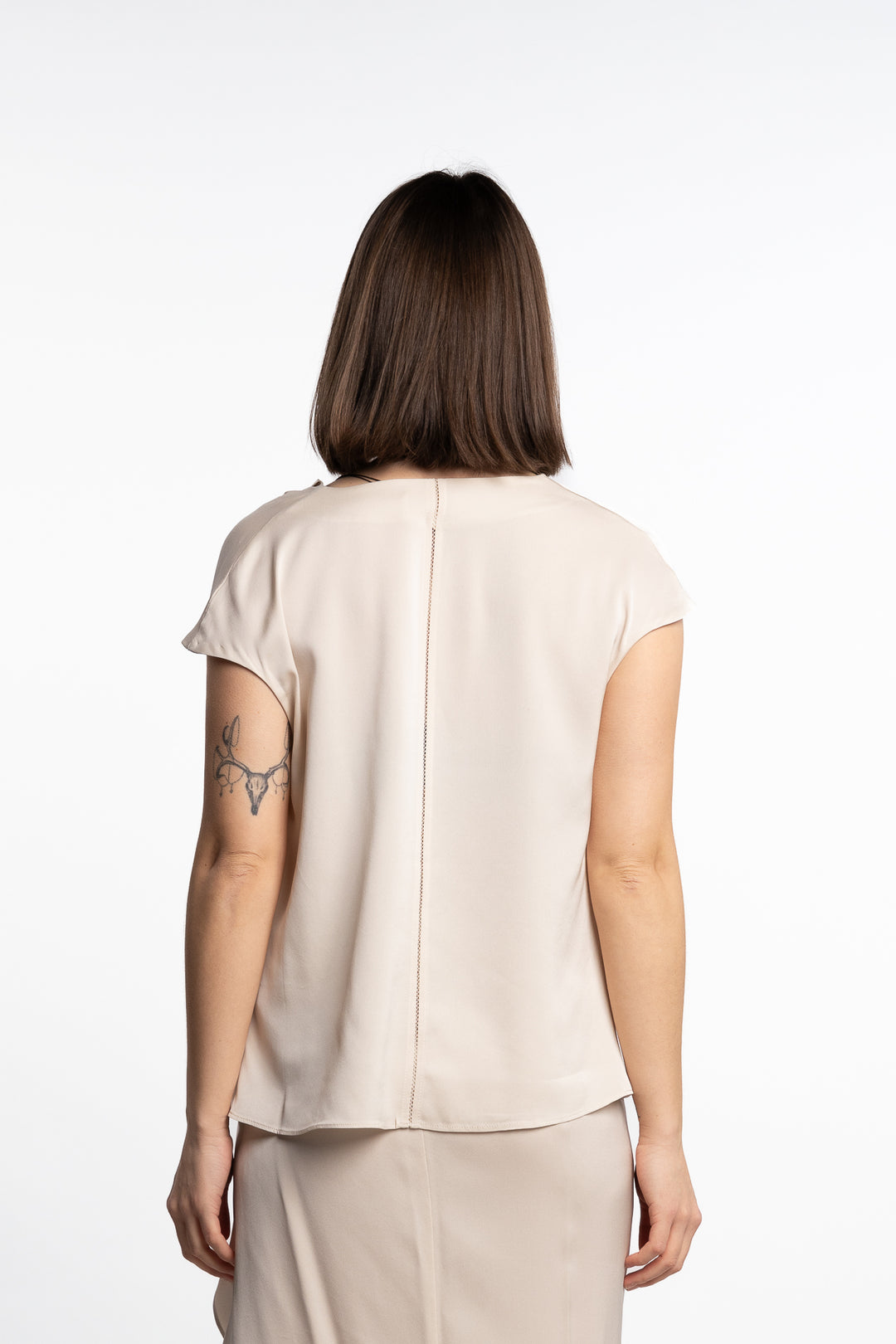 Zia silk top- Cream