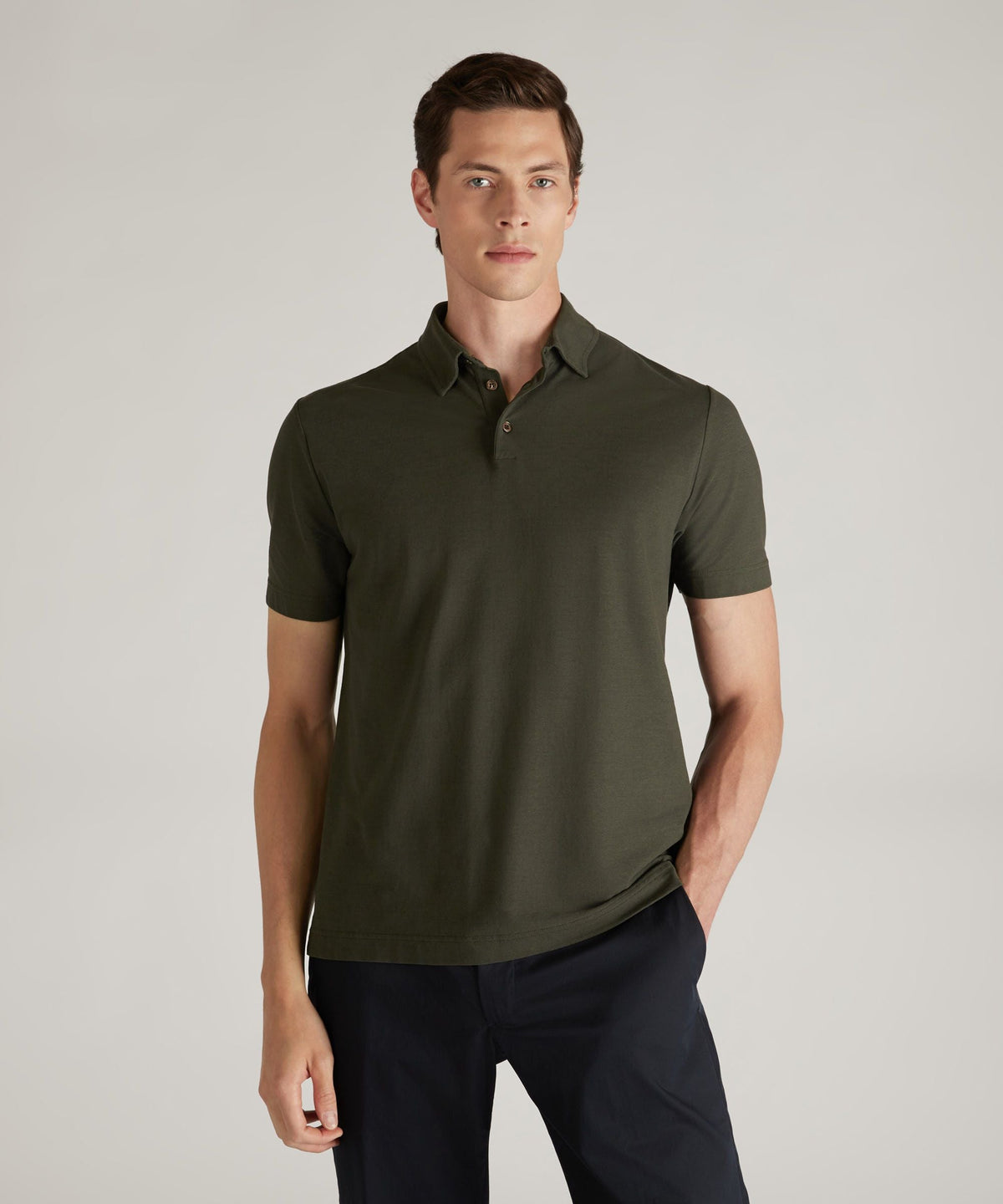 Ice Cotton Short Sleeve Polo Shirt Green