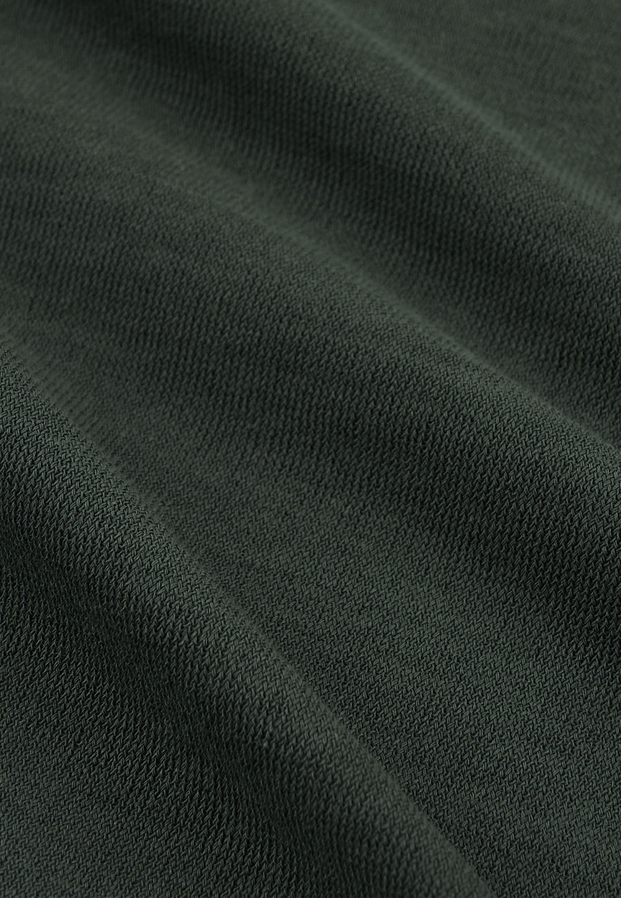 Ice Cotton Long Sleeve Polo Green