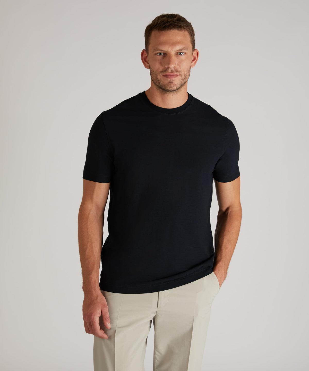 Ice Cotton Short Sleeve T-Shirt Navy