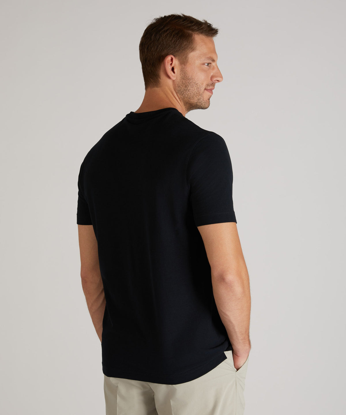 Ice Cotton Short Sleeve T-Shirt Navy
