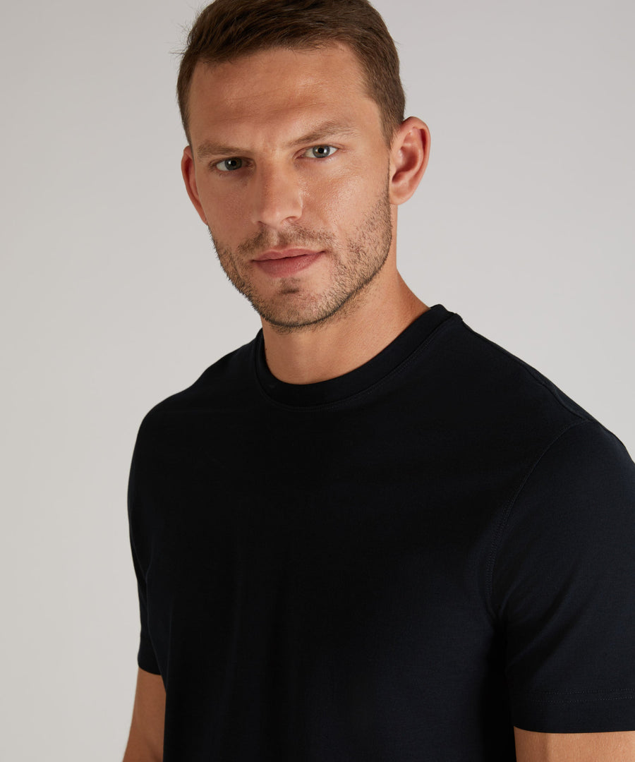 Ice Cotton Short Sleeve T-Shirt Navy