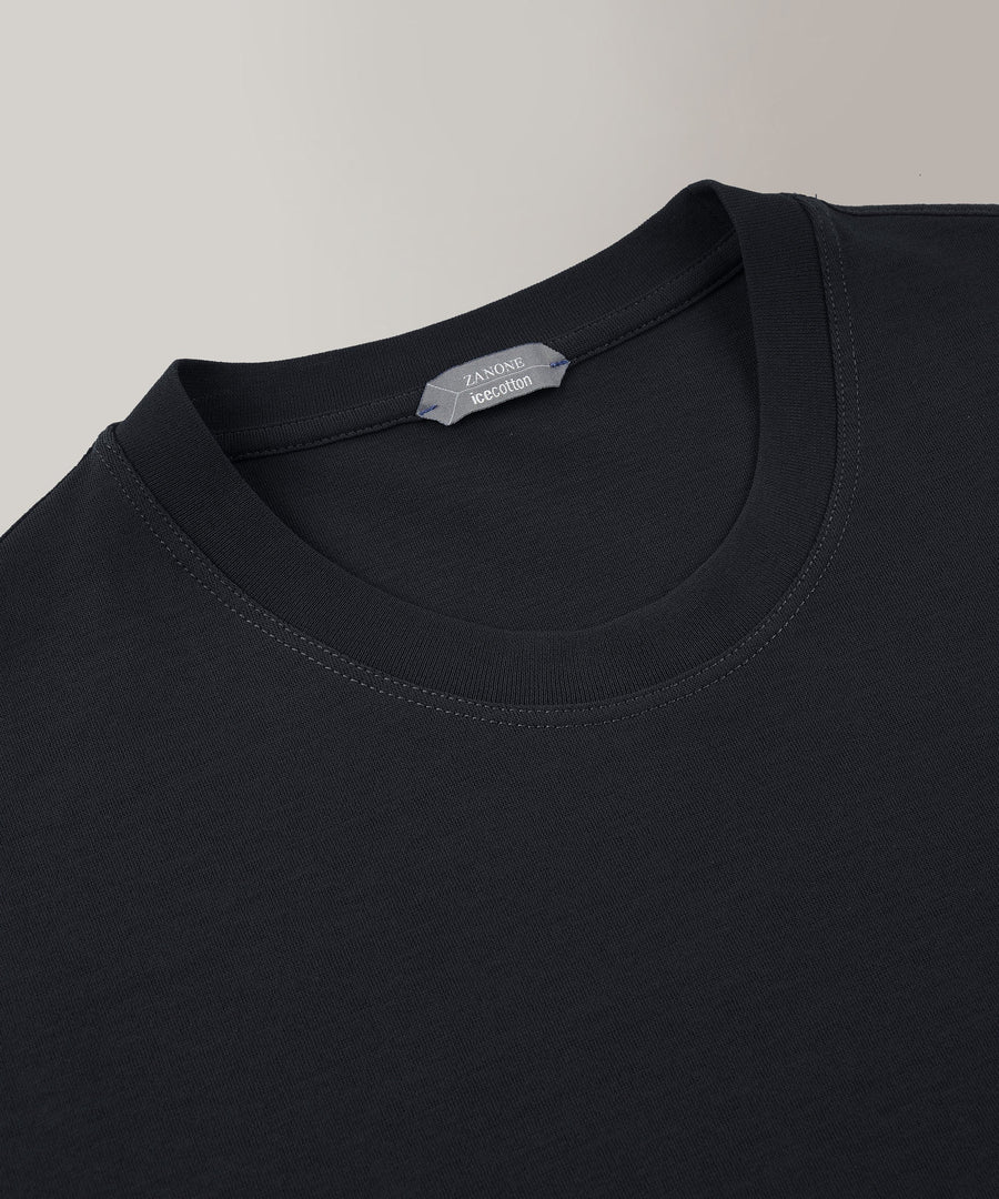 Ice Cotton Short Sleeve T-Shirt Navy