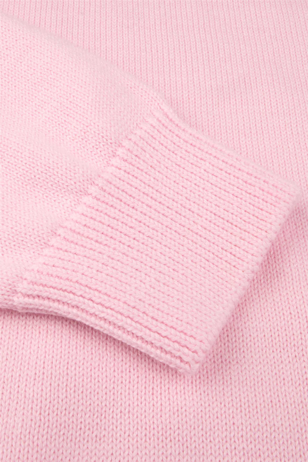 Sweater Knitted Crew Neck Organic Cotton Light Pink