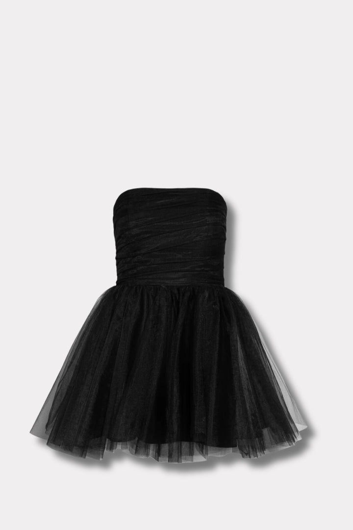 Swan Dress Short- Black