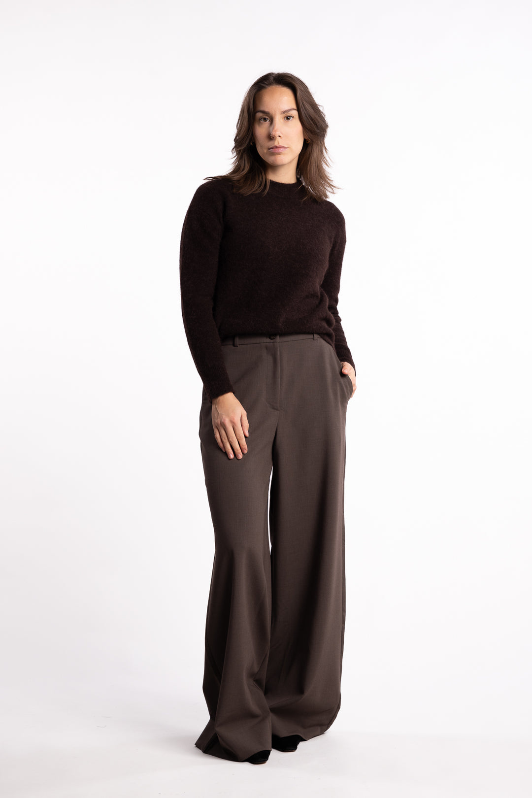 LauraFV 826 Long - Mud brown Melange