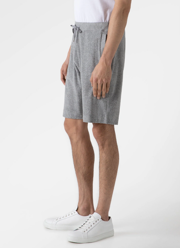 Towelling Shorts Grey Melange
