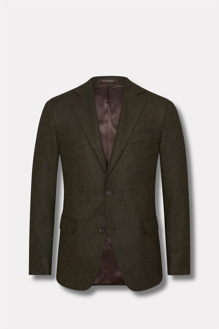 Fogerty Regular Fit Tweed Blazer Moon Green