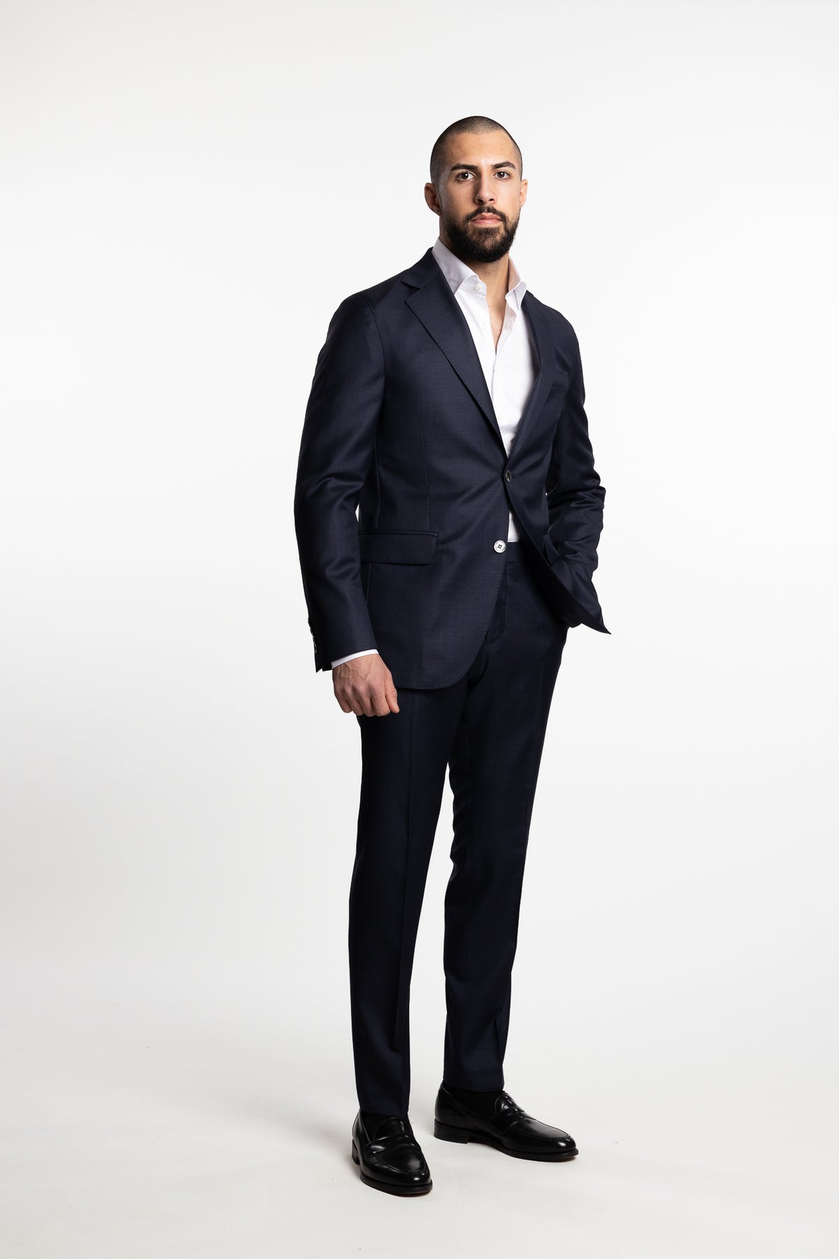 Sienna Slim Fit Blazer Dark Blue Melange