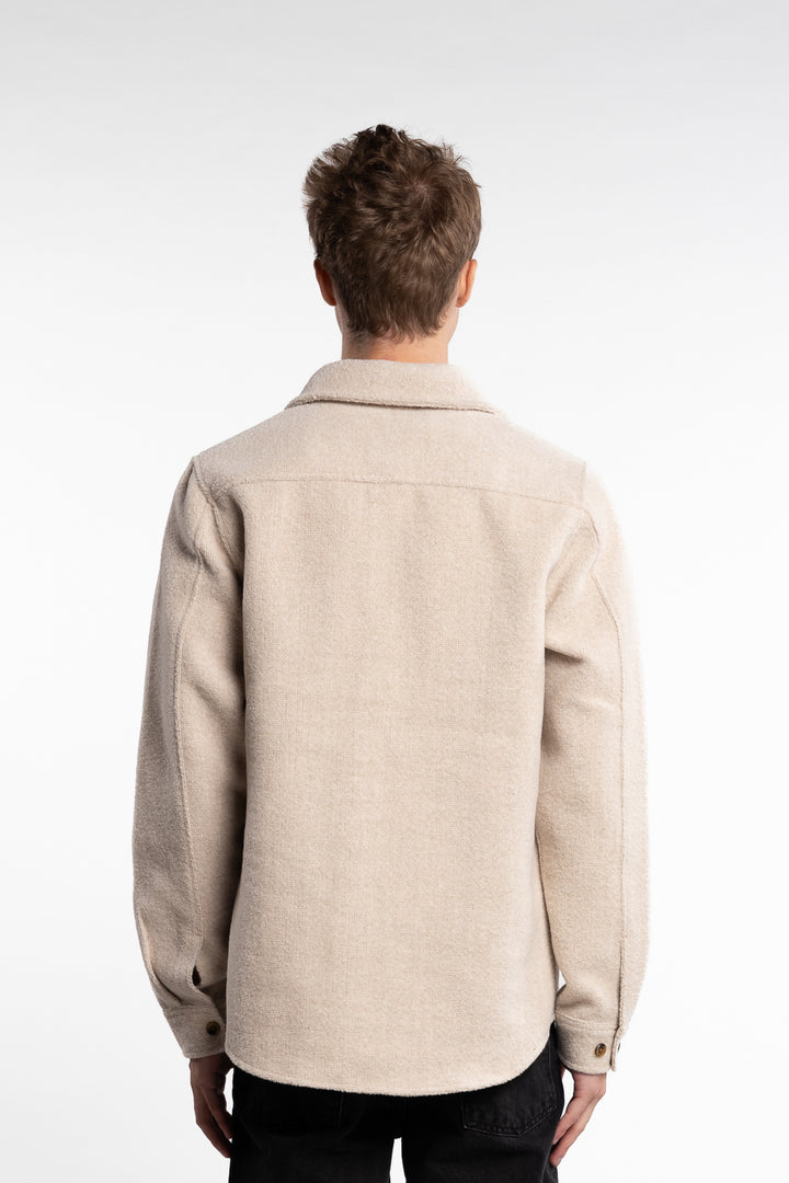 Lennon Bouclé Overshirt Ivory