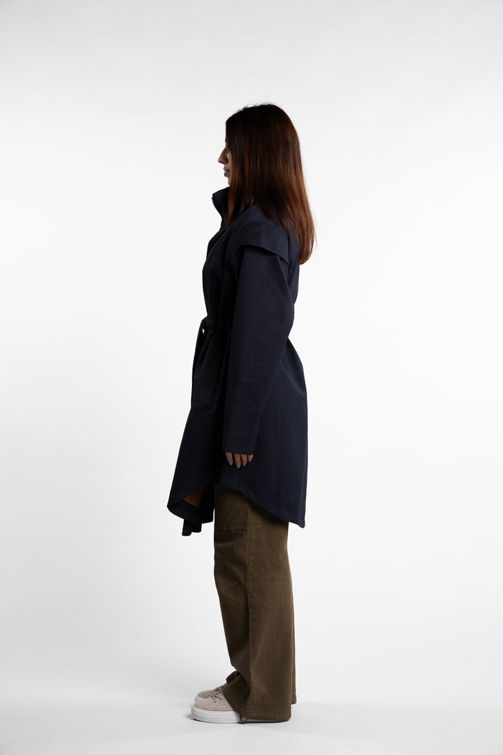 Monsun Coat- Dark Navy