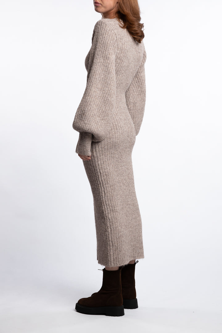 Montana Dress- Beige Melange