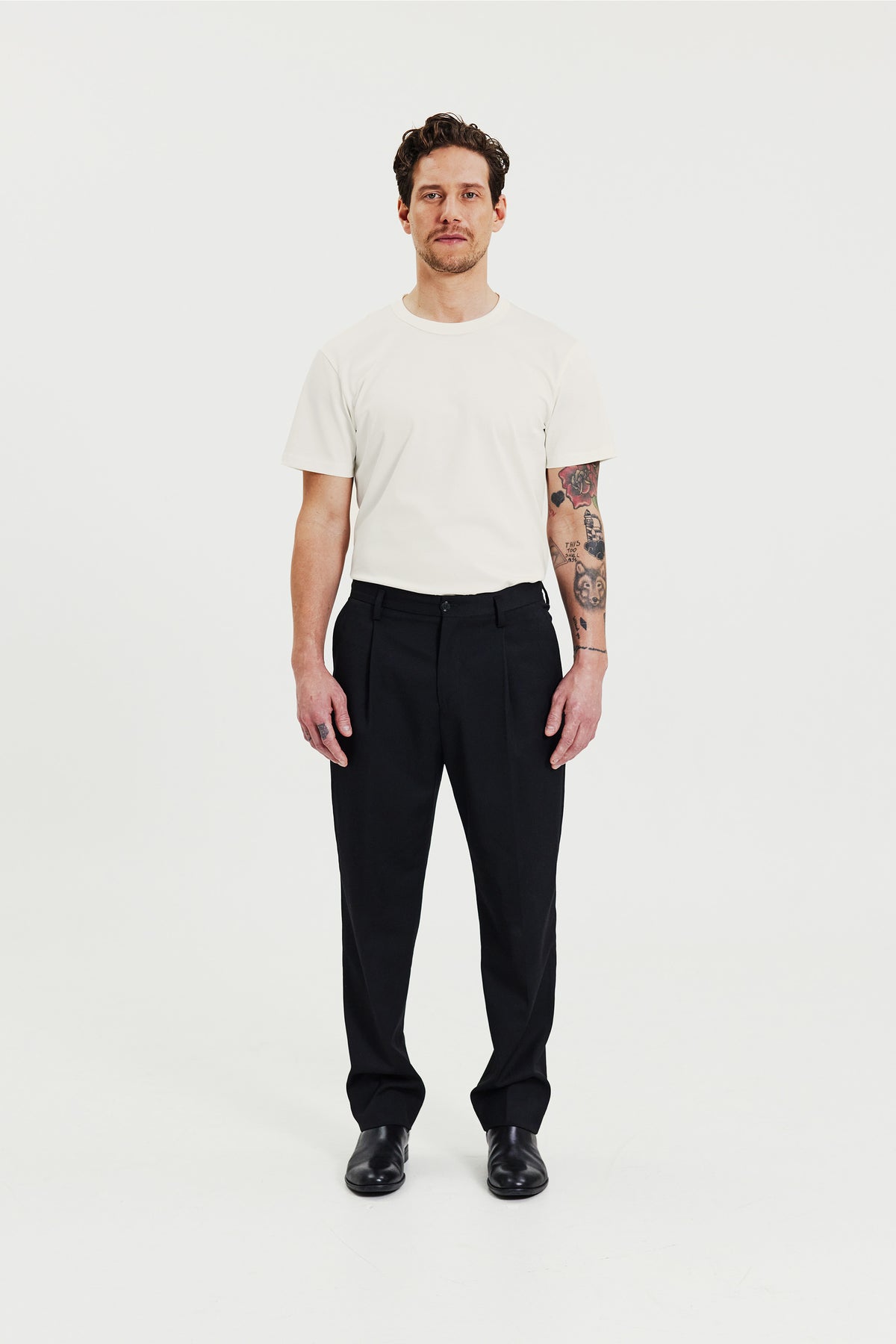 Pima Cotton Crew Neck T-Shirt Ivory
