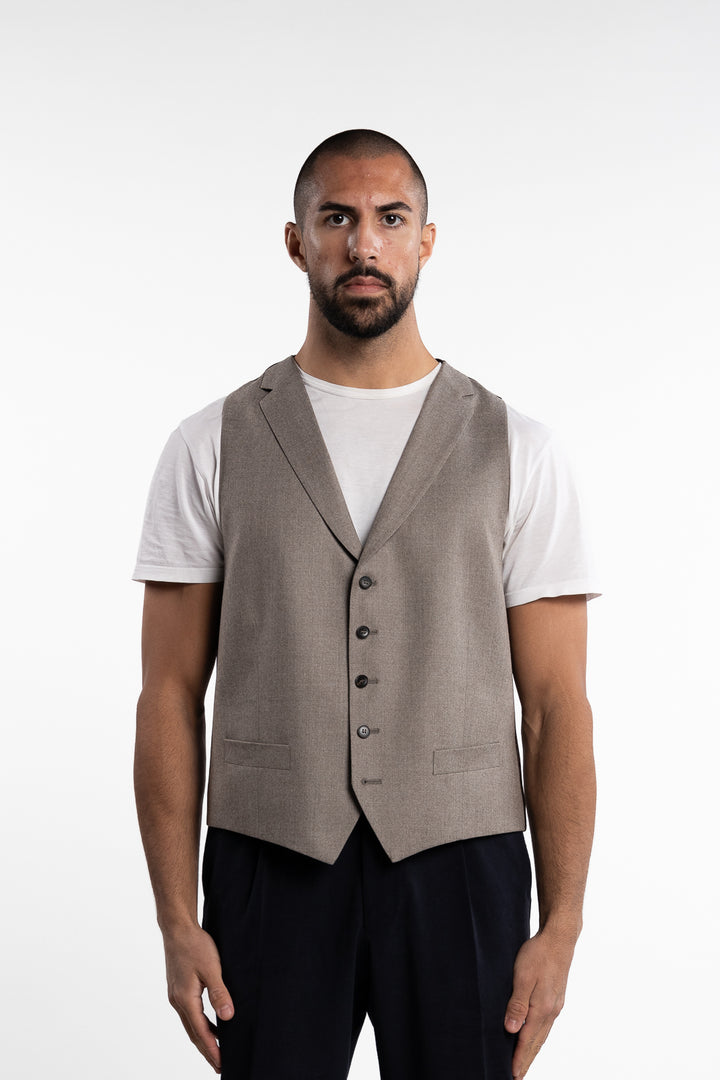 Lucca Waistcoat Beige