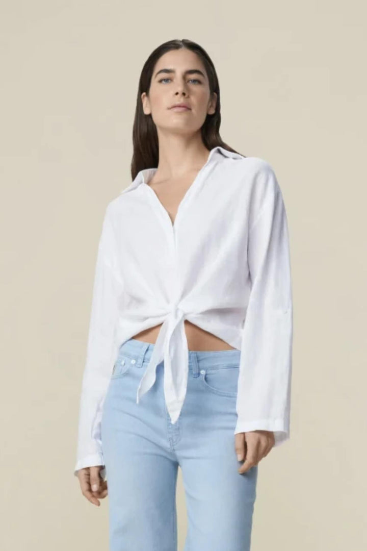Pia Linen Shirt - White