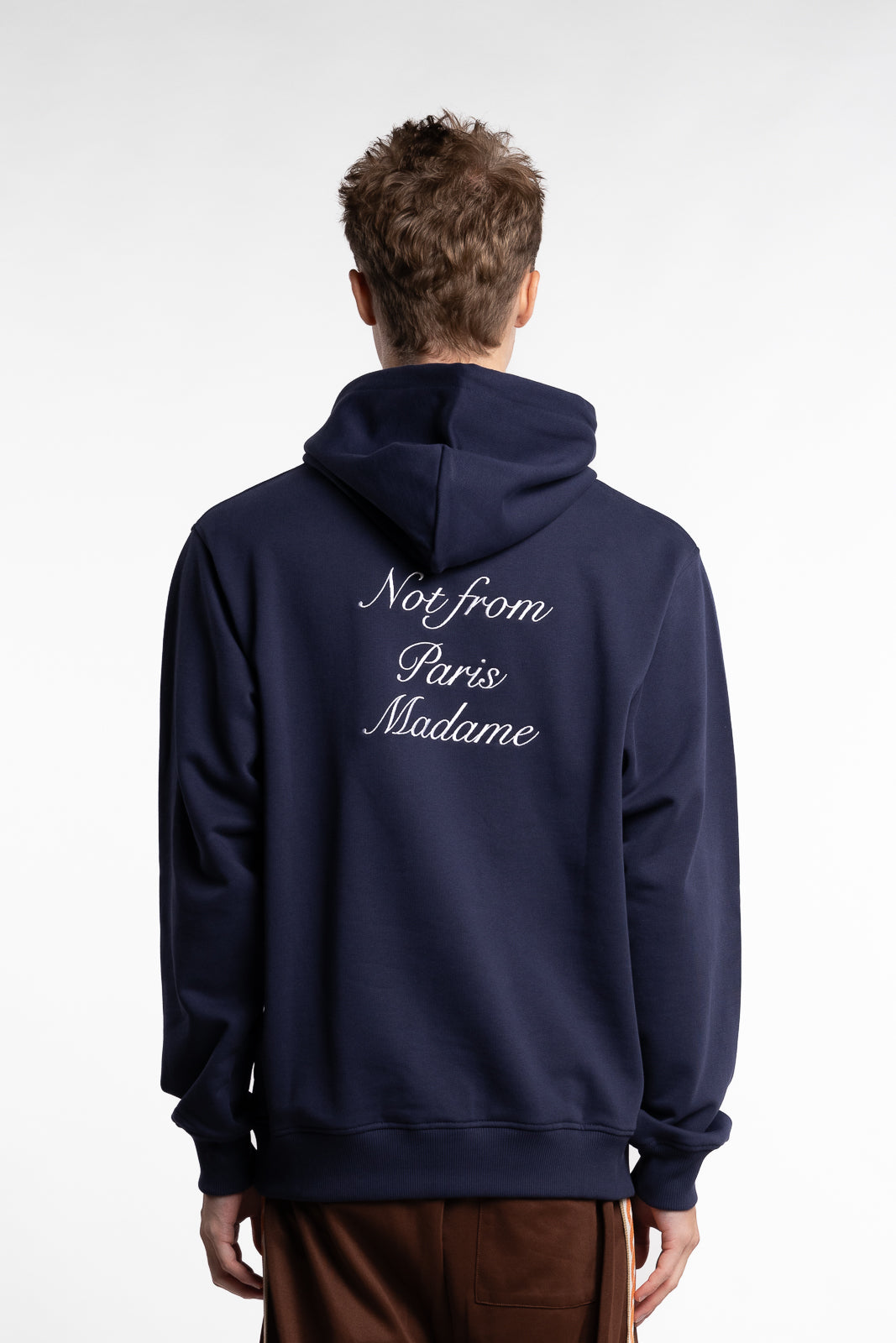 Le Hoodie Slogan Calligraphy Navy