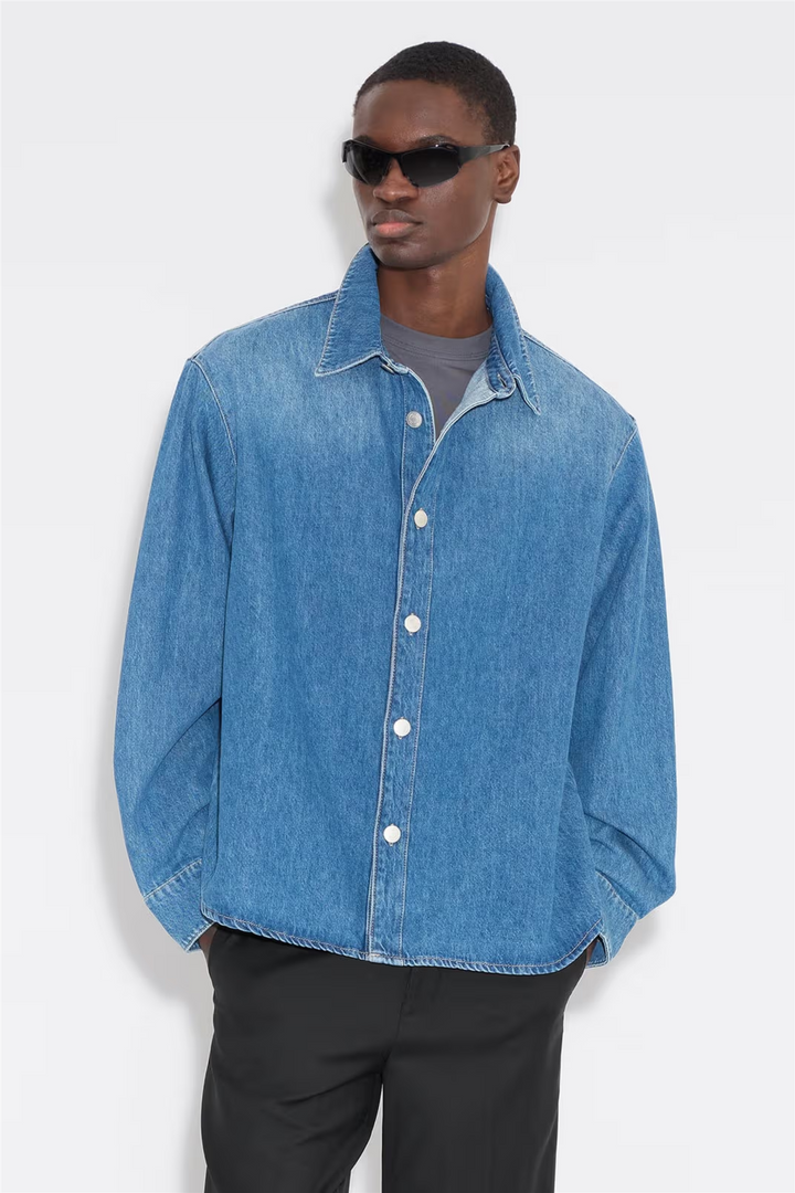 M Relaxed Denim Shirt Blue