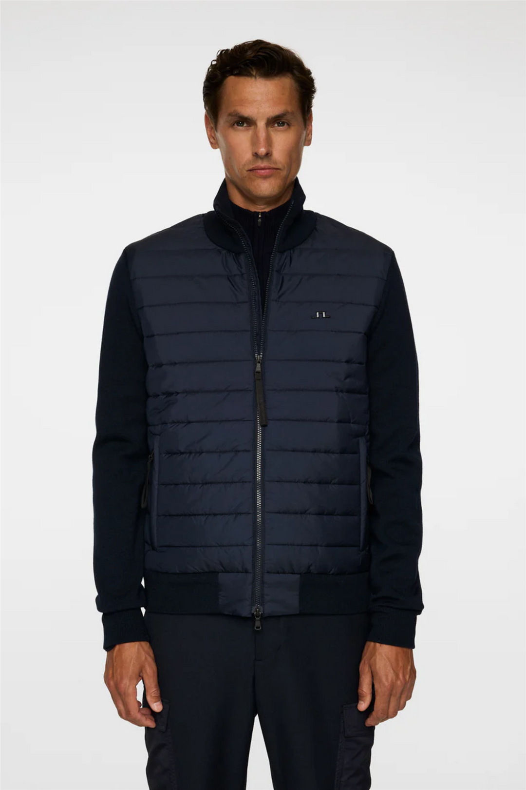 Bodie Knitted Hybrid Jacket Navy