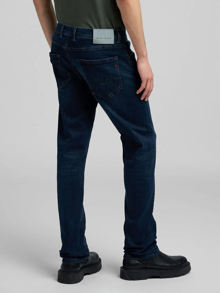 Grover Straight Fit Hyperflex Dark Blue Jeans