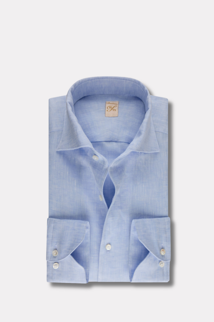 1899 Regular Fit Linen Shirt Light Blue
