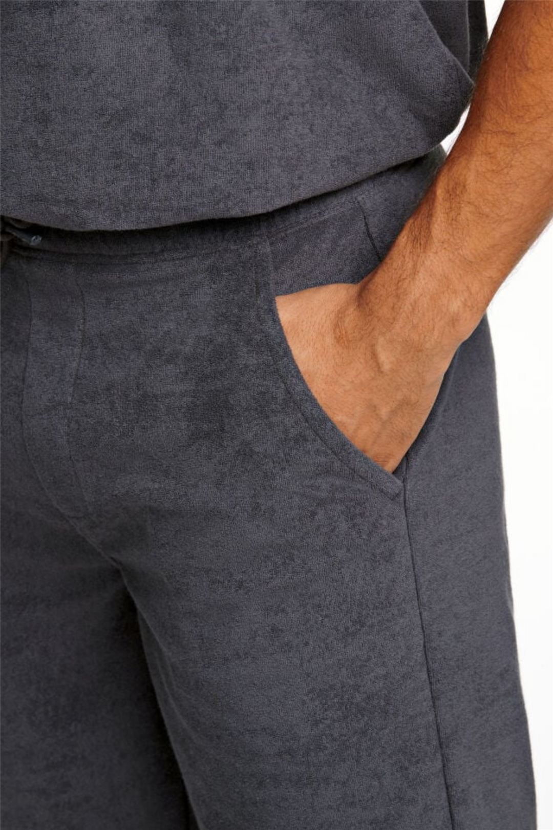 Towel Shorts W. Elastic Waist Navy