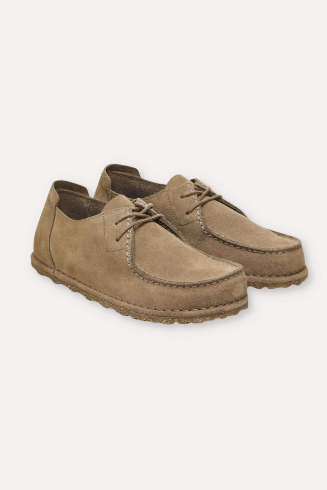 Women's Utti Lace Suede Leather- Gray Taupe