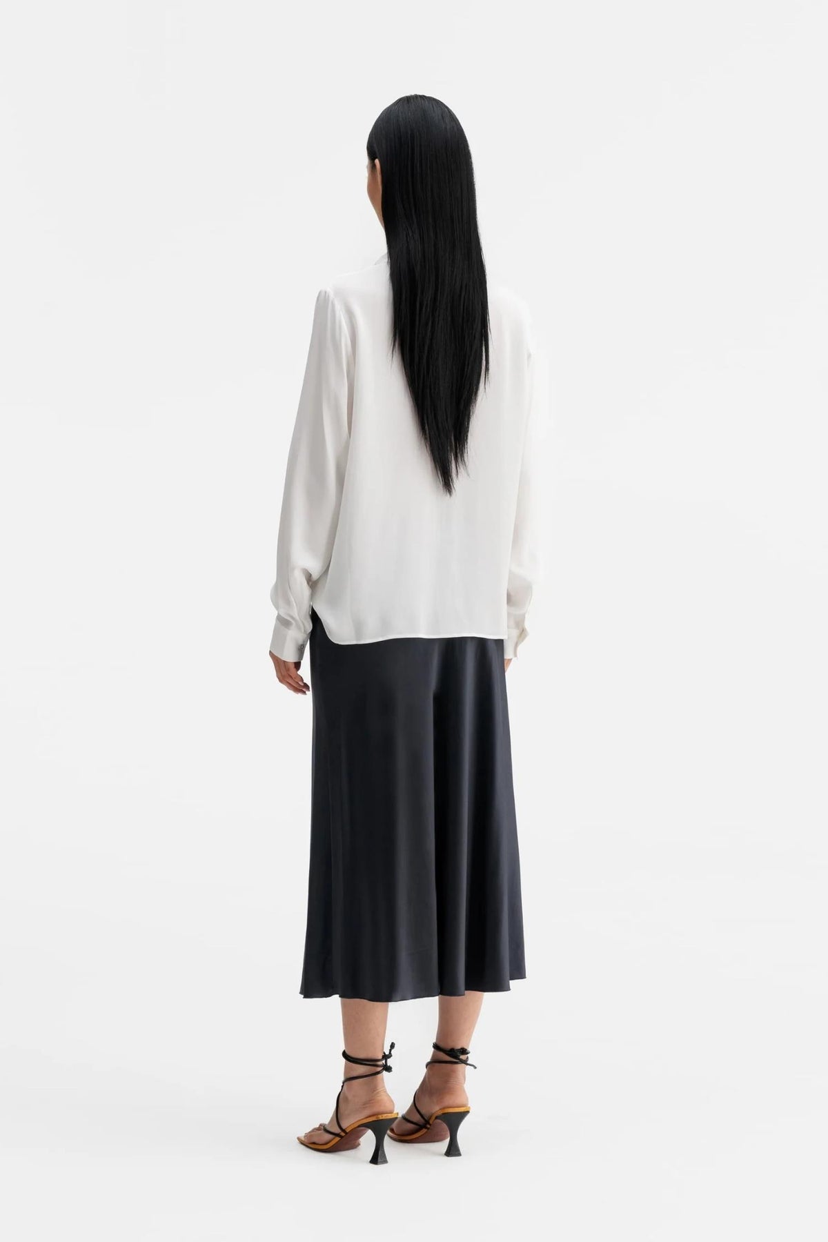 Mia Silk Shirt - White