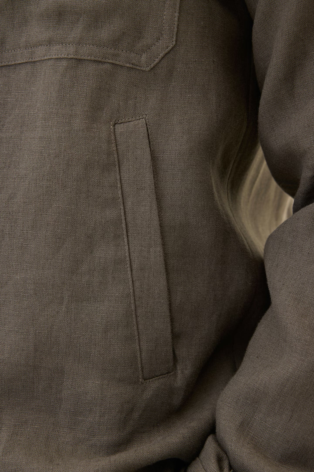Maverick Linen Jacket Army Green