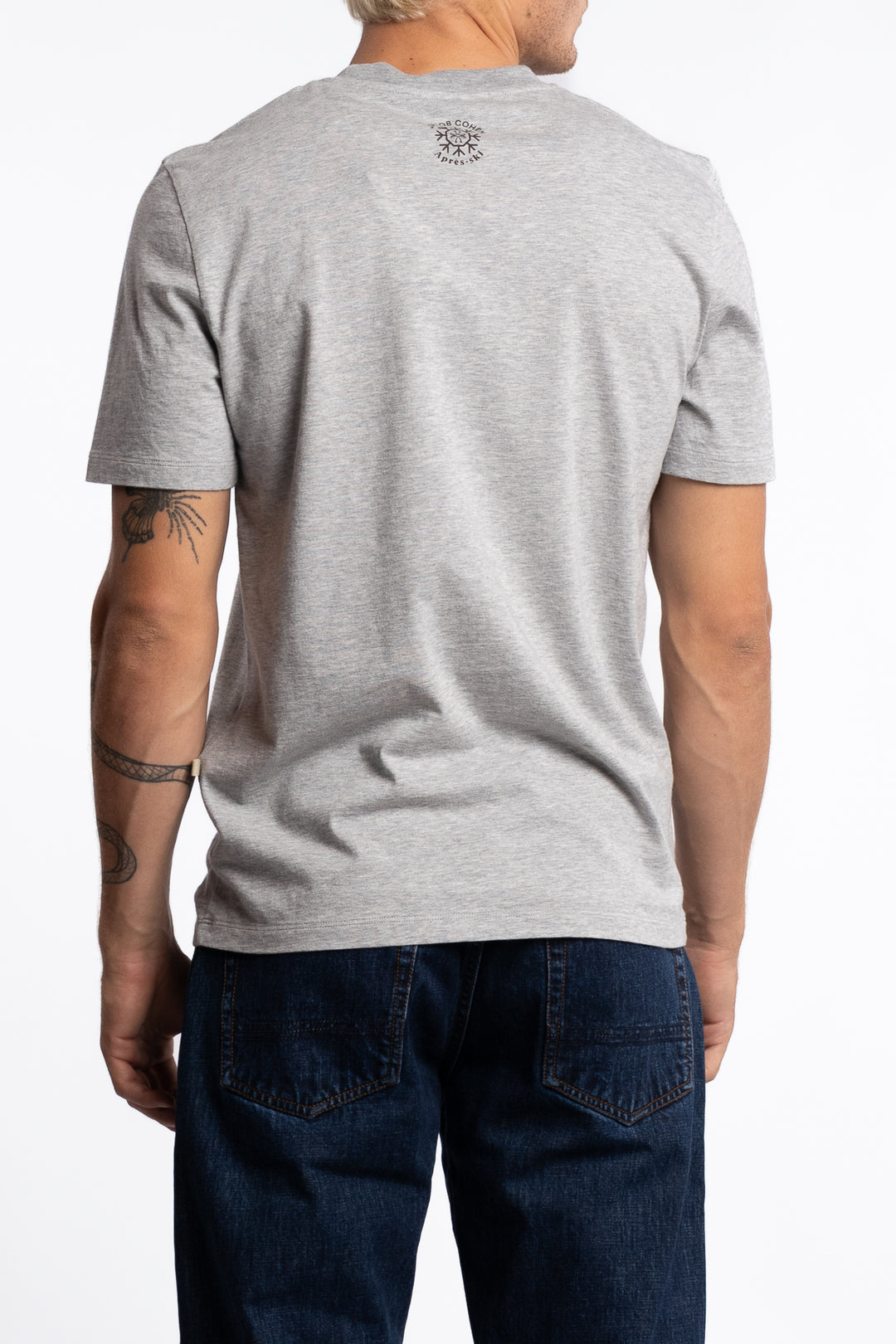 T-Shirt Collo Costina Mel. Medium Grey