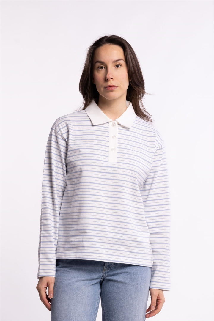 Elmer polo shirt - Light blue stripe