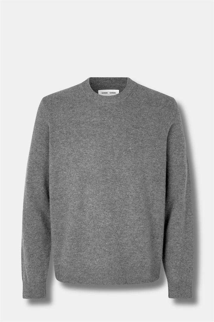 Isak Knit Sweater Dark Grey Mel.