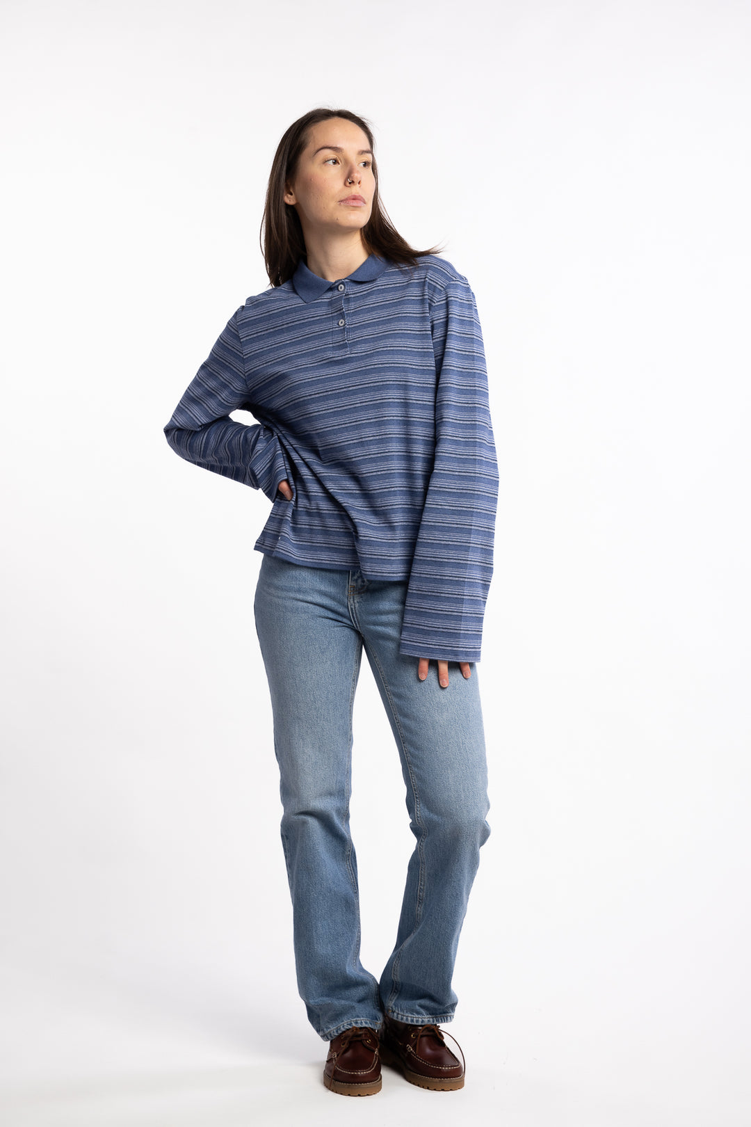 Sunny Polo- Blue Stripe