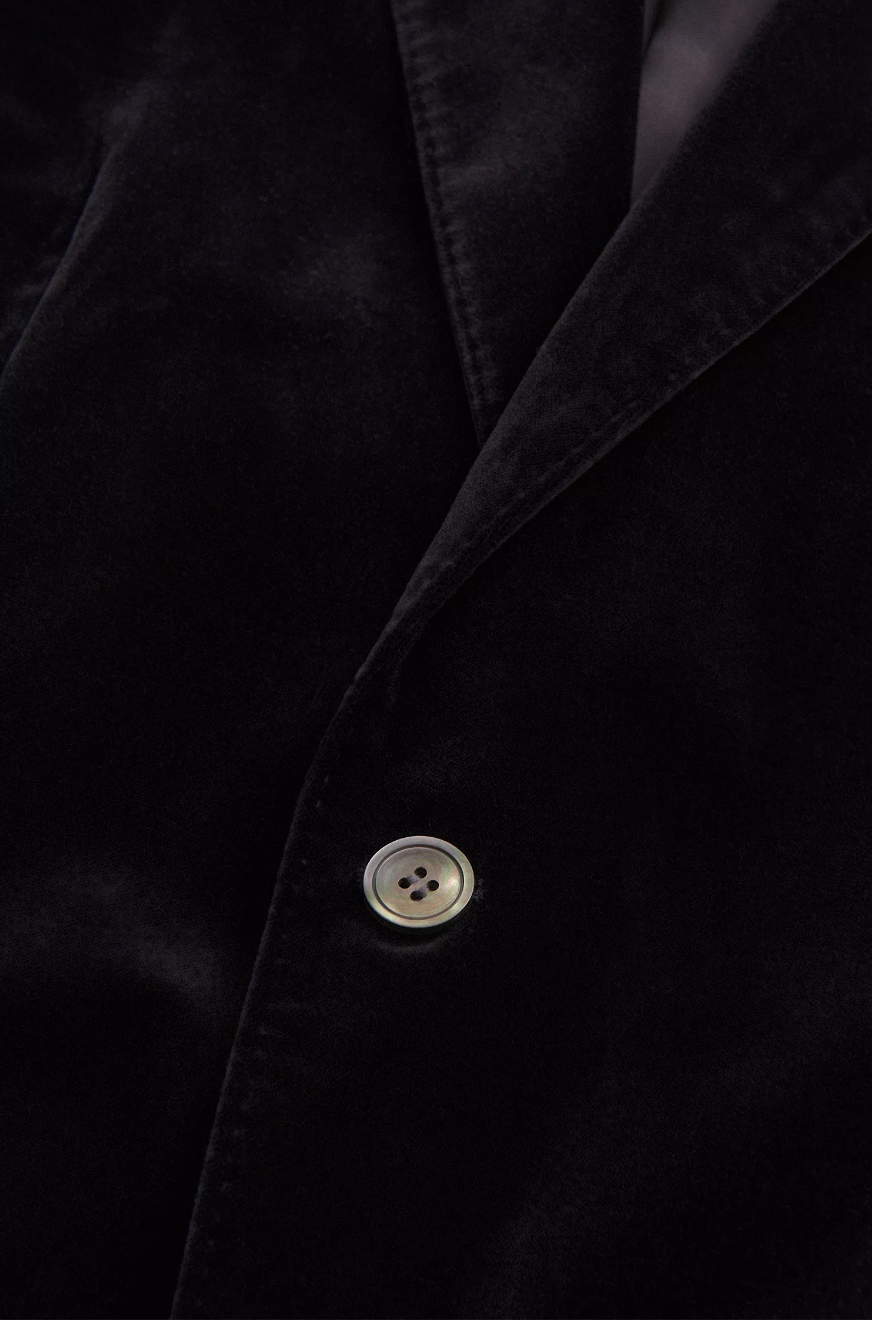 Fogerty Velour Blazer Black