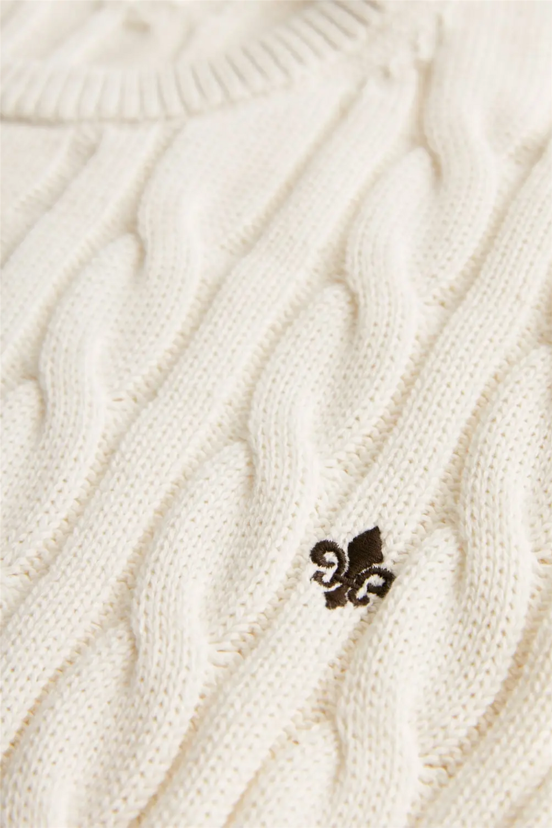 Ethan Cable Oneck Off White